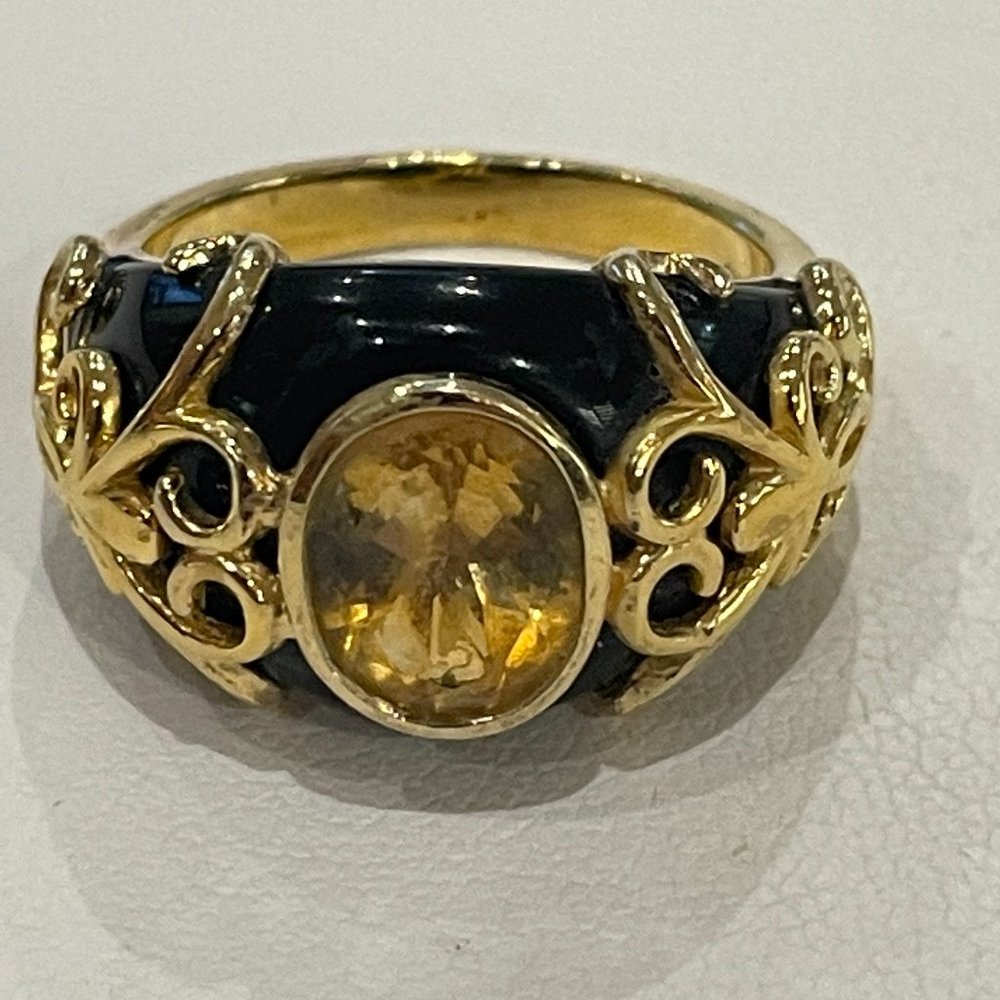 Omar Torres Black Onyx Citrine Ring